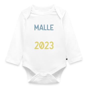 Malle 2023 Couronne - Body Bébé bio manches longues - blanc - Devant