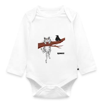 Hang in there 06 - Organic Longsleeve Baby Bodysuit - white - Front