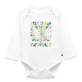 Best Conga Drummer - Conga Drums Conga Player - Organic Longsleeve Baby Bodysuit - white - Front
