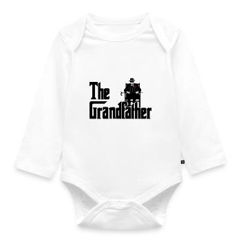 The Grandfather Funny Gift for Grandpas product - Organic Longsleeve Baby Bodysuit - white - Front
