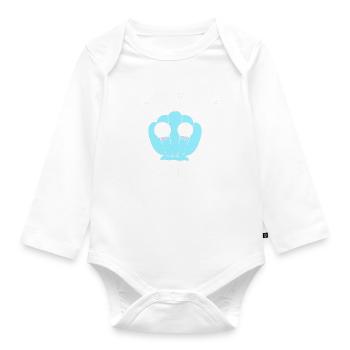 Sea Shell Pun Muschelsammler - Baby Bio-Langarm-Body - Weiß - Vorne