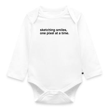 Designer Designerin Design 011 - Baby Bio-Langarm-Body - Weiß - Vorne