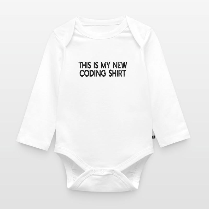 This Is My New Coding shirt - Funny Computer Codin Baby Bio-Langarm-Body