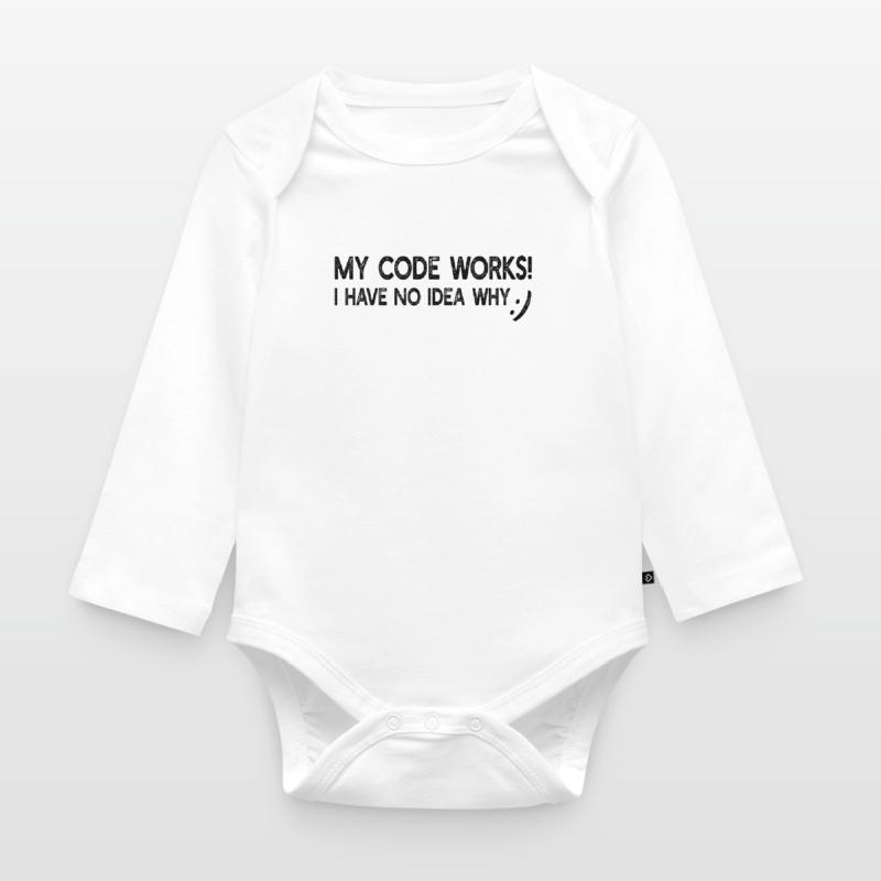 My code works! i have no idea why - Funny Program Organic Longsleeve Baby Bodysuit