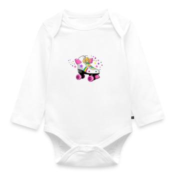 Roller Skating Roller Skater - Great Roller Skater - Baby Bio-Langarm-Body - Weiß - Vorne