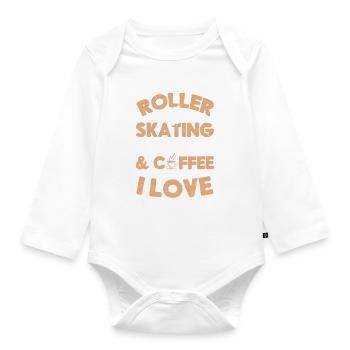 Amoureux des chiens - Patins à roulettes Patins à roulettes Sk à roulettes - Body Bébé bio manches longues - blanc - Devant