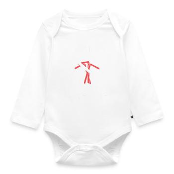 No Straw Please Anwalt des Klimawandels - Baby Bio-Langarm-Body - Weiß - Vorne