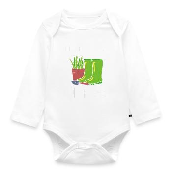 I'll Be In My Office Greenskeeper - Baby Bio-Langarm-Body - Weiß - Vorne