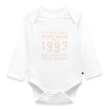 made in 1993 and looking this good - Organic Longsleeve Baby Bodysuit - white - Front
