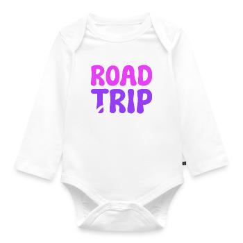 Road Trip Crew Reisender - Baby Bio-Langarm-Body - Weiß - Vorne
