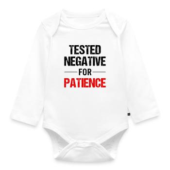 La patience - une vertu de force - Body Bébé bio manches longues - blanc - Devant