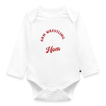 Bras de fer Maman Bras de fer Bras de fer Mama - Body Bébé bio manches longues - blanc - Devant