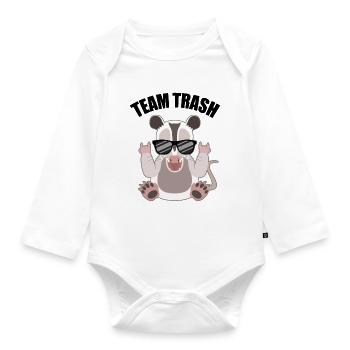 Rockendes Opossum mit Cool-Faktor - Baby Bio-Langarm-Body - Weiß - Vorne