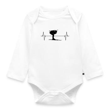 Biathlon Heart Pulse Energy and Passion - Organic Longsleeve Baby Bodysuit - white - Front