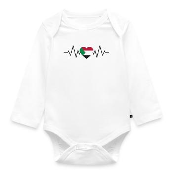 Gaza Heartbeat - Baby Bio-Langarm-Body - Weiß - Vorne