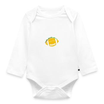 Playing Football & Tacos that's why i'm here - Foo - Baby Bio-Langarm-Body - Weiß - Vorne