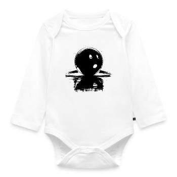Bowling ball - Organic Longsleeve Baby Bodysuit - white - Front