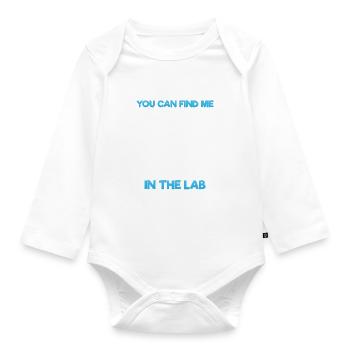 Science Pun Forschungswissenschaftler - Baby Bio-Langarm-Body - Weiß - Vorne