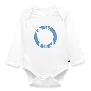 Teeball Daddy T-Ball Dad T-Ball Daddy Teeball - Baby Bio-Langarm-Body - Weiß - Vorne