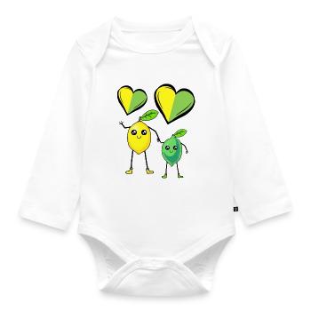 Lemon, Lemon, Fruit, Fruit, Fruit, Lemon - Organic Longsleeve Baby Bodysuit - white - Front