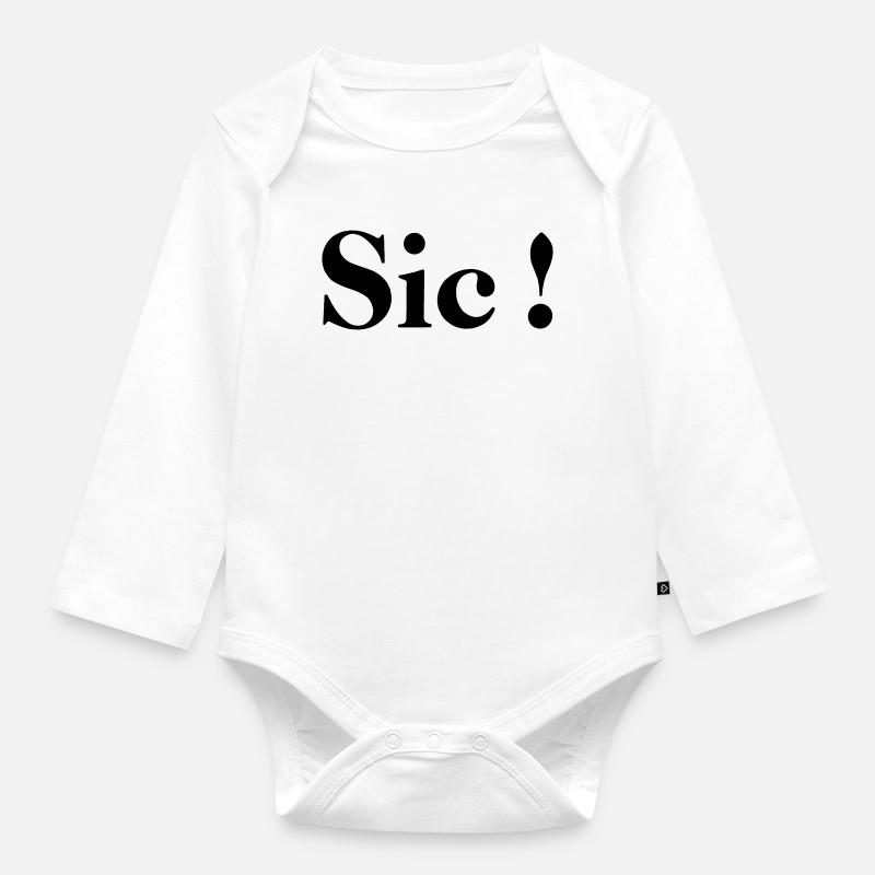 Sic! - Body Bébé bio manches longues - blanc