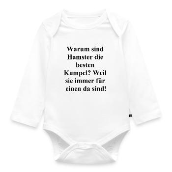 Dankbarkeitsgeschenk für den besten Kumpel - Baby Bio-Langarm-Body - Weiß - Vorne