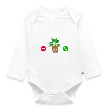 Mon jardin m’appelle et je dois y aller - Hobby Gardeni - Body Bébé bio manches longues - blanc - Devant