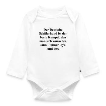 Cadeau de fidélité pour propriétaire de chien - Body Bébé bio manches longues - blanc - Devant