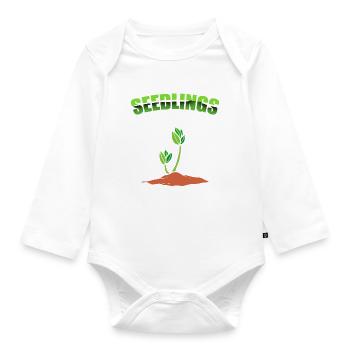 Gärtnernde Stadtbauern Gärtner - Baby Bio-Langarm-Body - Weiß - Vorne