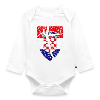 Croatia - Organic Longsleeve Baby Bodysuit - white - Front