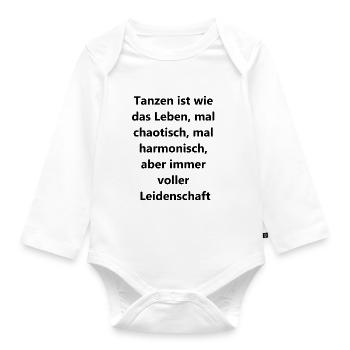 Dance Lover Gift - Organic Longsleeve Baby Bodysuit - white - Front