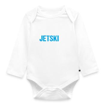 Best jetski Daddy Ever - Jetski Racing Daddy Jetsk - Baby Bio-Langarm-Body - Weiß - Vorne