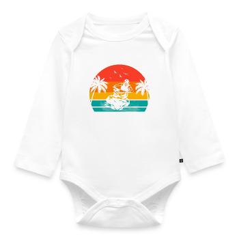 Jetskiing jet ski Jetski Lover Jetski Racing - Organic Longsleeve Baby Bodysuit - white - Front