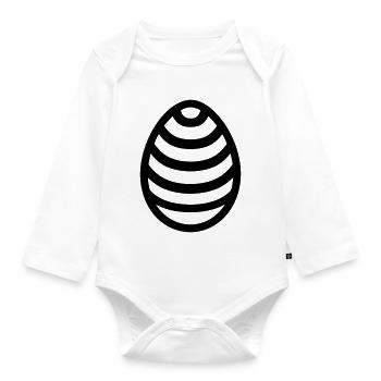 Easter Egg - Organic Longsleeve Baby Bodysuit - white - Front
