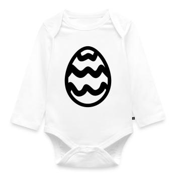 Ei - Baby Bio-Langarm-Body - Weiß - Vorne