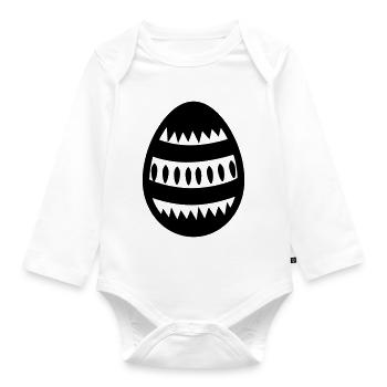 Ei - Baby Bio-Langarm-Body - Weiß - Vorne