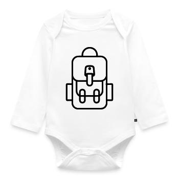 Backpack - Organic Longsleeve Baby Bodysuit - white - Front