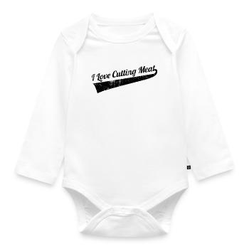Meat lovers - Organic Longsleeve Baby Bodysuit - white - Front