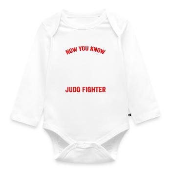 Now You Know What An Awesome judo Fighter Looks Li - Baby Bio-Langarm-Body - Weiß - Vorne