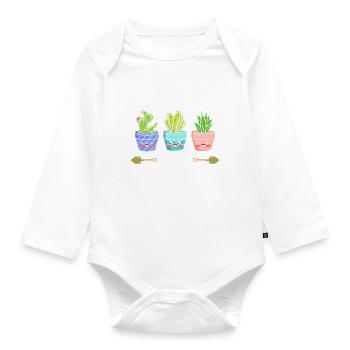Funny Plants - I Still Play With Plants - Funny Ga - Organic Longsleeve Baby Bodysuit - white - Front