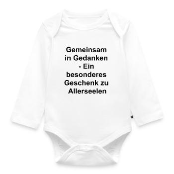 Familienfoto auf Leinwand - Allerseelengeschenk - Baby Bio-Langarm-Body - Weiß - Vorne