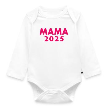 Mama 2025 - Body Bébé bio manches longues - blanc - Devant