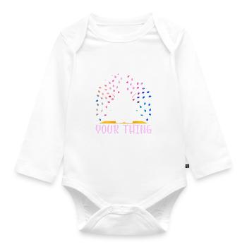 If Yoga ain't your thing you ain't my thing - Yoga - Organic Longsleeve Baby Bodysuit - white - Front