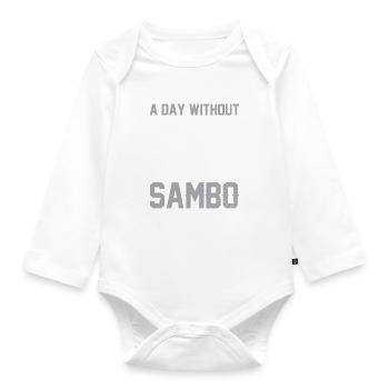 Funny Sambo - Une journée sans combattre Sambo que j’ai - Body Bébé bio manches longues - blanc - Devant