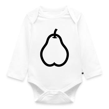 pear - Organic Longsleeve Baby Bodysuit - white - Front