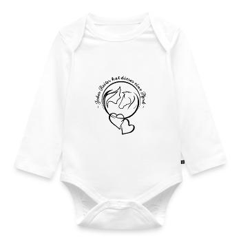 Jeder Reiter hat dieses eine Pferd - Baby Bio-Langarm-Body - Weiß - Vorne