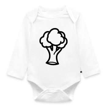 broccoli - Organic Longsleeve Baby Bodysuit - white - Front