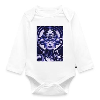 CYBORG DIVAMANIA - Organic Longsleeve Baby Bodysuit - white - Front