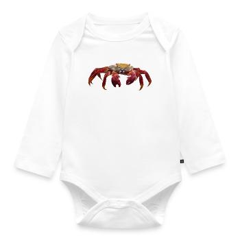 Krabbe - Baby Bio-Langarm-Body - Weiß - Vorne