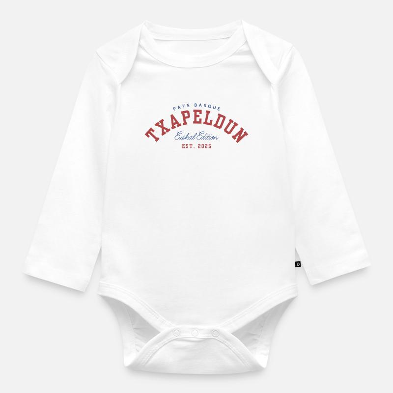 Txapeldun - Body Bébé bio manches longues - blanc
